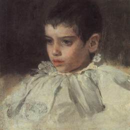 瓦伦丁·谢罗夫(Valentin Serov)高清作品:Portrait of Lialia (Adelaida) Simonovich