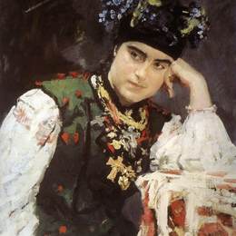 瓦伦丁·谢罗夫(Valentin Serov)高清作品:Portrait of Sophia Dragomirova-Lukomskaya