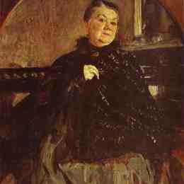 《菲利多娃女演员肖像》瓦伦丁·谢罗夫(Valentin Serov)高清作品欣赏