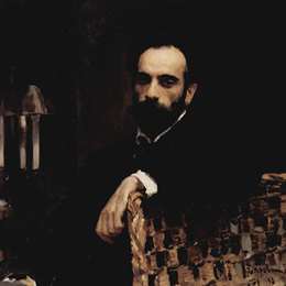 瓦伦丁·谢罗夫(Valentin Serov)高清作品:Portrait of the artist Isaak Ilyich Levitan