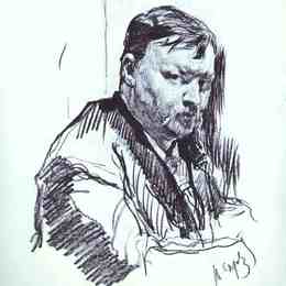 瓦伦丁·谢罗夫(Valentin Serov)高清作品:Portrait of the Composer Alexander Glazunov