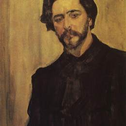 《作家列昂尼德安德列夫的肖像》瓦伦丁·谢罗夫(Valentin Serov)高清作品欣赏