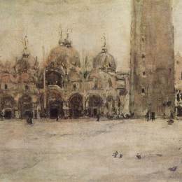 《威尼斯圣马克广场》瓦伦丁·谢罗夫(Valentin Serov)高清作品欣赏