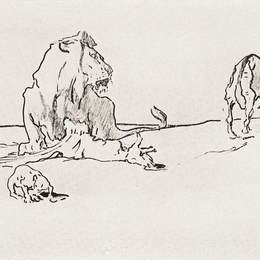 《狮子与保鲁夫》瓦伦丁·谢罗夫(Valentin Serov)高清作品欣赏