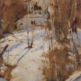 《阿布拉姆采沃的冬天》瓦伦丁·谢罗夫(Valentin Serov)高清作品欣赏