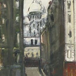 瓦尔兰(Varlin)高清作品:View onto Sacr&amp;ampé-Coeur, Montmartre