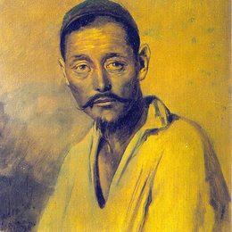 《柯尔克孜族首领。“普加捷夫球场”研究》瓦西里佩洛夫(Vasily Perov)高清作品欣赏