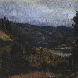 瓦西里波列诺夫(Vasily Polenov)高清作品:Mountainous riverbank of Oyat