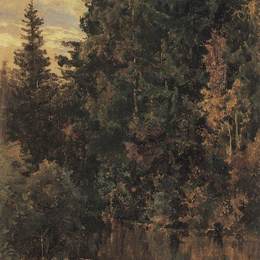 《池塘》瓦西里波列诺夫(Vasily Polenov)高清作品欣赏