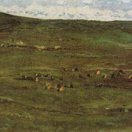 瓦西里·伊万诺维奇·苏里科夫(Vasily Surikov)高清作品:A herd of horses in Baraba steppes