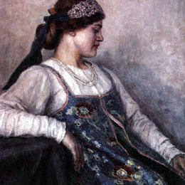 瓦西里·伊万诺维奇·苏里科夫(Vasily Surikov)高清作品:Portrait of Natalia F. Matveeva