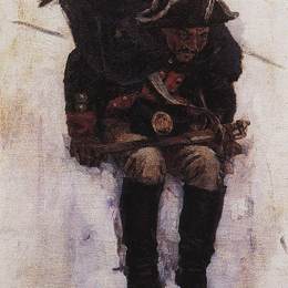 《雪山下的士兵》瓦西里·伊万诺维奇·苏里科夫(Vasily Surikov)高清作品欣赏