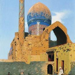 瓦西里·维列什查金(Vasily Vereshchagin)高清作品:Gur Emir Mausoleum. Samarkand