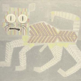 《智力迟钝和安培的大猫猫》维克多·布罗纳(Victor Brauner)高清作品欣赏