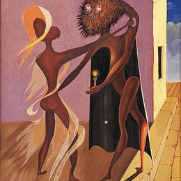 《夜晚的未婚夫和夜晚》维克多·布罗纳(Victor Brauner)高清作品欣赏