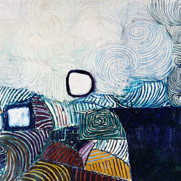《绿紫蓝与金的螺旋形显影》维克多帕斯莫尔(Victor Pasmore)高清作品欣赏