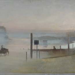 《静静的河泰晤士河在奇西克》维克多帕斯莫尔(Victor Pasmore)高清作品欣赏