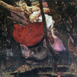 《巴巴亚加》维克托·米哈伊洛维奇·瓦斯涅佐夫(Viktor Vasnetsov)高清作品欣赏
