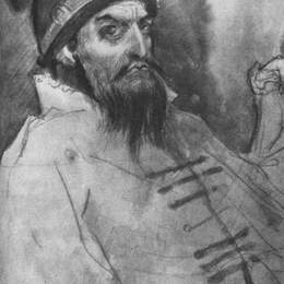 《可怕的伊凡（素描）》维克托·米哈伊洛维奇·瓦斯涅佐夫(Viktor Vasnetsov)高清作品欣赏