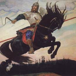 《骑士舞动》维克托·米哈伊洛维奇·瓦斯涅佐夫(Viktor Vasnetsov)高清作品欣赏