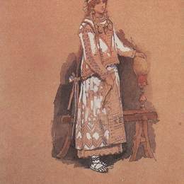 《少女》维克托·米哈伊洛维奇·瓦斯涅佐夫(Viktor Vasnetsov)高清作品欣赏
