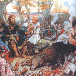 《莫纳赫的狩猎》维克托·米哈伊洛维奇·瓦斯涅佐夫(Viktor Vasnetsov)高清作品欣赏