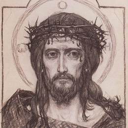 《荆棘之主救世主》维克托·米哈伊洛维奇·瓦斯涅佐夫(Viktor Vasnetsov)高清作品欣赏