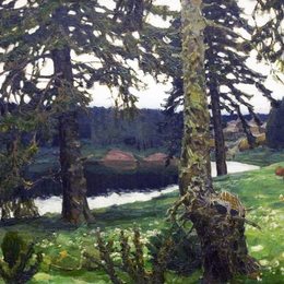 《湖》维克托·米哈伊洛维奇·瓦斯涅佐夫(Viktor Vasnetsov)高清作品欣赏