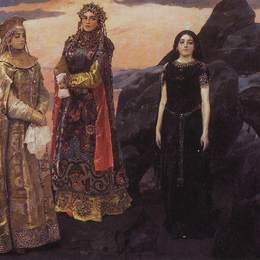 《三地下王国公主》维克托·米哈伊洛维奇·瓦斯涅佐夫(Viktor Vasnetsov)高清作品欣赏