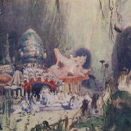 《水下塔》维克托·米哈伊洛维奇·瓦斯涅佐夫(Viktor Vasnetsov)高清作品欣赏