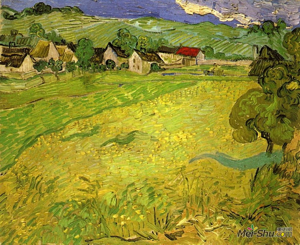 奧弗斯附近的水灣觀文森特梵高vincentvangogh高清作品欣賞