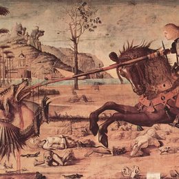 《圣乔治杀死龙》维托雷·卡尔帕乔(Vittore Carpaccio)高清作品欣赏