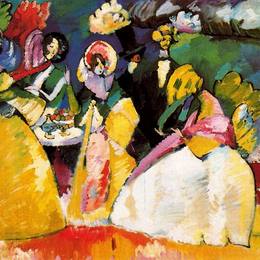 《Crinolines集团》瓦西里·康定斯基(Wassily Kandinsky)高清作品欣赏