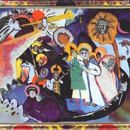 《万圣节第一天》瓦西里·康定斯基(Wassily Kandinsky)高清作品欣赏