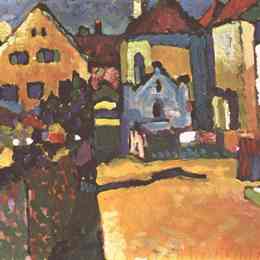 瓦西里·康定斯基(Wassily Kandinsky)高清作品:Grungasse in Murnau