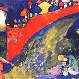 《红墙命运》瓦西里·康定斯基(Wassily Kandinsky)高清作品欣赏