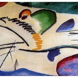 《抒情（歌词）》瓦西里·康定斯基(Wassily Kandinsky)高清作品欣赏