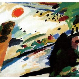 《浪漫景观》瓦西里·康定斯基(Wassily Kandinsky)高清作品欣赏