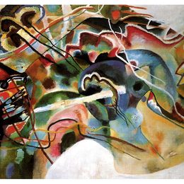 《白边画》瓦西里·康定斯基(Wassily Kandinsky)高清作品欣赏