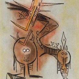 《天真无邪》林飞龙(Wifredo Lam)高清作品欣赏