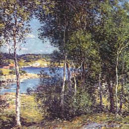 《白桦科》乌伊拉德·梅特卡夫(Willard Metcalf)高清作品欣赏
