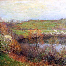 《花蕾》乌伊拉德·梅特卡夫(Willard Metcalf)高清作品欣赏
