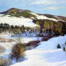 《康沃尔山》乌伊拉德·梅特卡夫(Willard Metcalf)高清作品欣赏