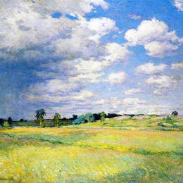 《飞行阴影》乌伊拉德·梅特卡夫(Willard Metcalf)高清作品欣赏
