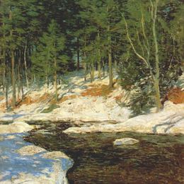 《冰封的》乌伊拉德·梅特卡夫(Willard Metcalf)高清作品欣赏