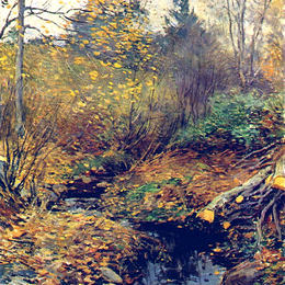 《景观》乌伊拉德·梅特卡夫(Willard Metcalf)高清作品欣赏