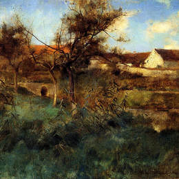 《景观》乌伊拉德·梅特卡夫(Willard Metcalf)高清作品欣赏