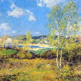 《五月泰晤士报》乌伊拉德·梅特卡夫(Willard Metcalf)高清作品欣赏