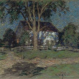 《月光》乌伊拉德·梅特卡夫(Willard Metcalf)高清作品欣赏