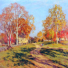《晨光》乌伊拉德·梅特卡夫(Willard Metcalf)高清作品欣赏